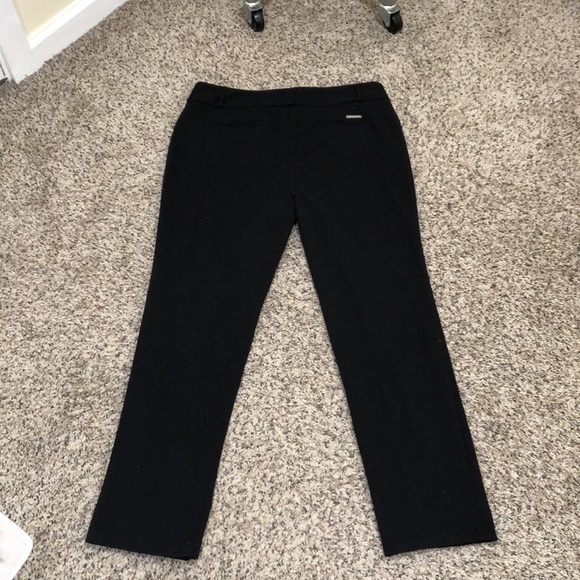 MICHAEL Michael Kors Ankle Straight Leg Pants Size 14P Black - Picture 3 of 9